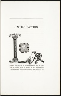 Woodcut initial, Voyages pittoresques et romantiques dans l'ancienne France, Nodier, Charles, 1780-1844, Woodcut, 1829