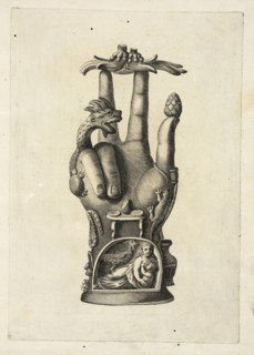 Mano di bronzo, detta Pantea, Alcuni monumenti del Museo Carrafa, Daniele, Francesco, 1740-1812, Engraving, etching, 1778