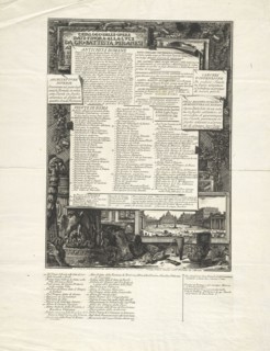 Catalogo delle opere date finora alla lvce, Piranesi, Giovanni Battista, 1720-1778, Etching, 1775