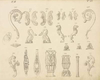 Animal and floral ornaments, Abbildungen von geprägten Ornamenten: Heft I-XII, Bruckmann, Peter, Engraving, between 1815