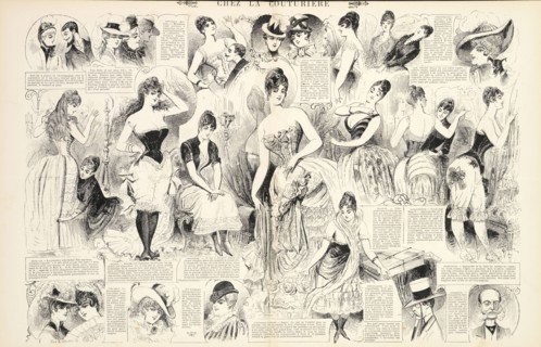 Chez la couturière, Baudouin, Armand, Marcelin, Emile, 1825-1887, Yves et Barret, Photomechanical process, 1885