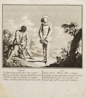 vertonende de vonderlyke ziekte bezwangerkeid en baring van Arlequin benevens de opvoeding van des zelfs Jongen Zoon