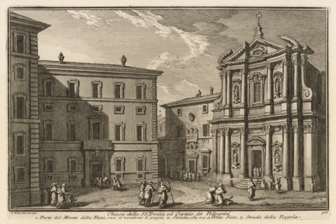 Chiesa della SS. Trinita ed Ospizio de Pellegrini, Delle magnificenze di Roma antica e moderna, Vasi, Giuseppe, 1710-1782