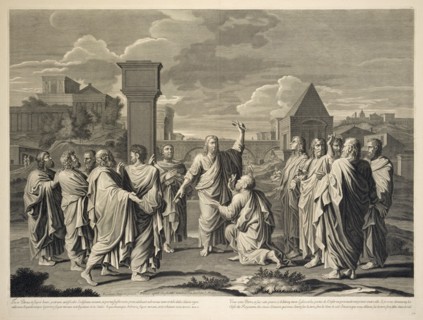 Ordination, print after paintings by Nicolas Poussin, Gantrel, Etienne, 1646-1706, Pesne, Jean, 1623-1700, Poussin