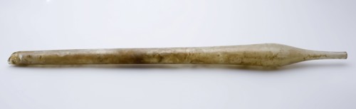 Pipette, pipette use glass soil find glass, free blown and formed Pipette in clear colorless glass Bottom with narrow spout