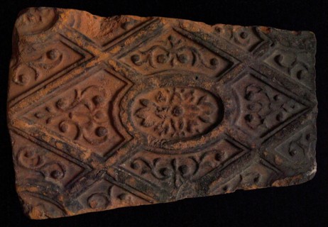 Hearthstone, from Antwerp Belgium, without frame, with flower in oval, hearth hearth part ceramic brick, fried Hearth stone