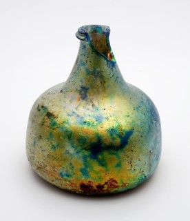 Belly bottle, half-hammer bottle, bottle holder bottomfound glass, free blown and shaped glass application Bulky bottle half