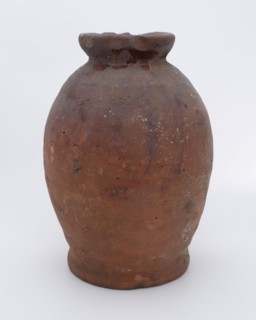 Pottery pot on stand, baluster shape, used in sugar production, sugar pot pot holder soil find ceramic earthenware glaze lead