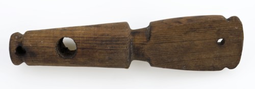 Wooden stopper from tap, stop closure part soil find wood, sawn turned Wooden stopper from tap with wedge-shaped handle. Second