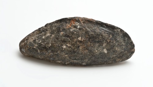 Almond-shaped lead bullet, rotten bullet or fragmentation projectile, bullet ammunition soil discovery lead metal, cast Rotten