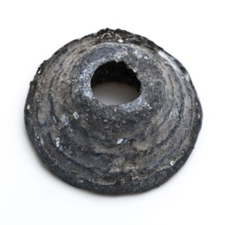 Lead spindle or spider stone, spinneret tool kit ground find lead metal, die-cast Lead spindle spindle Disc shaped