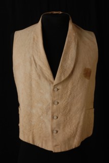 Mens jacket in white pique with pattern in relief, cardigan outerwear men's clothing clothes cotton wool? metal shoulder, waist