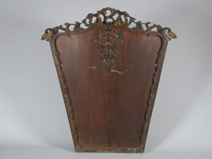 Carriage, wooden rear crate of farm wagon with cut flowers and leaves, rear crate part wood carving sculpture footage wood paint