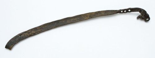 Fragment of ear iron, ear iron regional costume ornament clothing accessory clothing soil find copper tin metal, forged cast End
