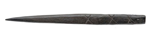 Legs awl or stylus, carved crosses, writing pen prime tool equipment soil finding leg, sawn cut Legs prime or writing pen Marked