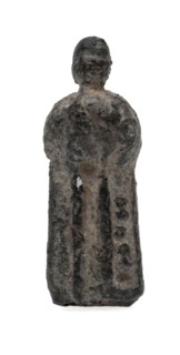 Part of tin leather batter or small image, batter figurine soil find tin metal, cast Pewter leather batter or small image