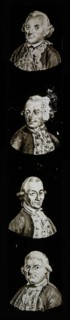 Hand-painted lantern plate with four portraits of naval heroes, slide plate slideshope images glass paper textiles, Hand-painted