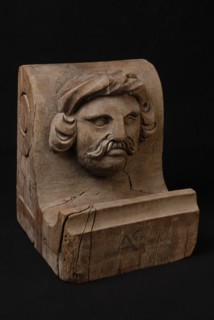 Sculpted console of Prinsenkerk, Rotterdam, console construction element carvings sculpture sculpture oak wood, sculpted sawn
