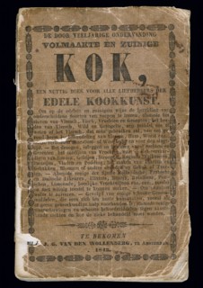 Wollenberg, J.G. van den, The full-bodied and economical cook, who has been through many years of experience, cookbook oud druk