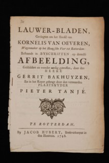 Hubert, Jacob, Lauwer sheets, flogged around the head of Kornelis van Oeveren, oud druk book information form paper, printed