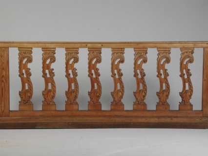 Wooden balustrade, balustrade wood pine wood oak, Rotterdam City Triangle Leuvehaven Witte Leuvesteeg House of the Leuvehaven