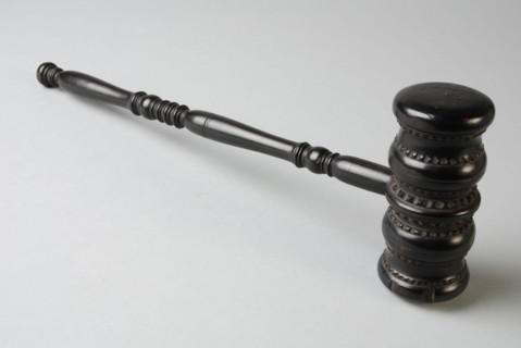 Mayor's hammer Delfshaven, Rotterdam, chairman gavel official symbol identification carrier wood, turned Delfshaven Van Citters