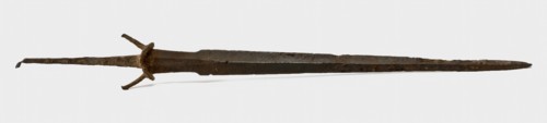 Blade and baffle plate of kidney dagger with double-edged blade, kidney dagger dagger knife stab weapon weapon fragment founding