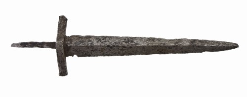 Model gothic military dagger with double-edged blade, military dagger dagger knife stab weapon weapon fragment founding iron
