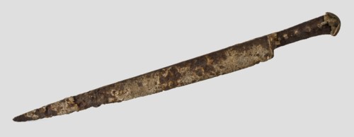 Hauswehr also called peasant knife or sax from the sixteenth century, dagger knife stab weapon weapon tool kit ground find iron