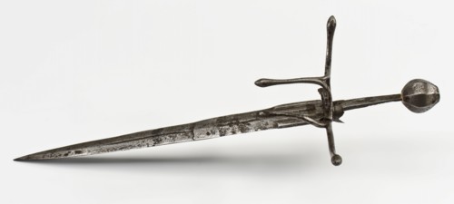 Left hander, left hand dagger knife stab weapon weapon fragment soil found cast iron wrought iron metal, cast forged Left hand