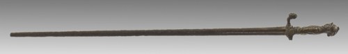 Dutch ornamental dances with cast bronze hilt, jewel sword sword weapon weapon soil find wrought iron bronze metal total, h 2.5
