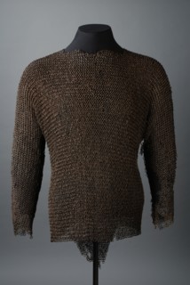 Maliënkolder, shirt of metal riveted rings according to European four-on-one scheme, possible of city guard, coat of mail
