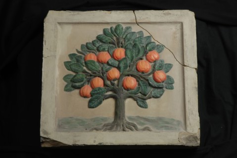 Polychrome facing brick from the Oranjeboom brewery, facing brick sculpture sculpture material building stone stone paint