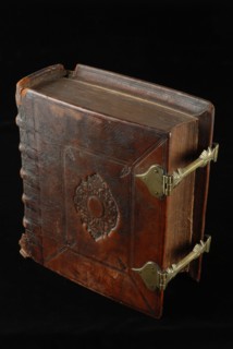 Putte, I. van der, Biblia, that is the ganth H. Scripture, bible oud druk book information form paper cardboard leather copper