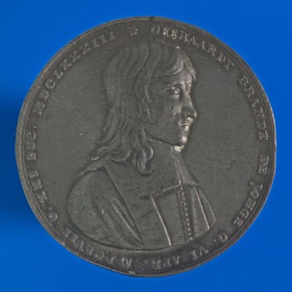 R. Arondeaux, Medal on the death of Geeraardt Brandt de Jonge, death medal penning footage silver, bust half to the right