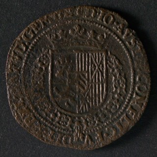 Medal at the Battle of Gembloux, jeton utility medal medal exchange buyer, crowned escutcheon of Don Juan with chain