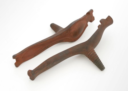 Two-piece bronze mold for spoon, mold casting tool tools kit raw metal bronze, cast Two-piece bronze mold