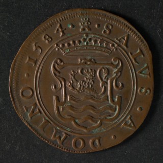 Medal on the courageous behavior of the States of Zeeland after the murder of the Prince of Orange, jeton utility medal penny