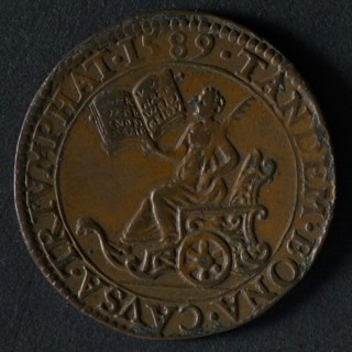 Medal on the thanksgiving after the destruction of the Invincible Fleet, jeton utility medal medal exchange buyer, Front: Queen