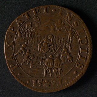 Medal on the mediation offered by the German emperor, jeton utility medal medal exchange buyer, Dutch virgin leaning on