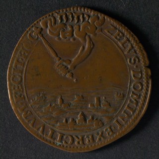 Medal on the conquest of Steenwijk, Ootmarsum and Coevorden, jeton utility medal medal exchange buyer, above three regained