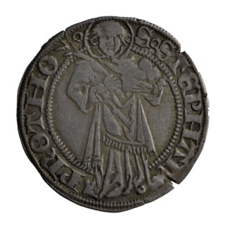 Half gold guilder, Nijmegen, z.j. ('Knapkoek'), half gold guilder currency money swap money discovery gold, S. STEPHAN - PROTHO
