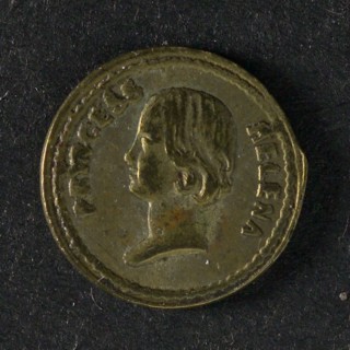 Medal on the birth of Princess Helena of England, birth medal medal visual material copper, bust princess Helena legend