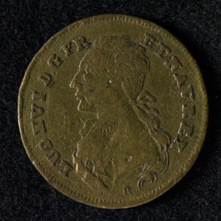 J.C. Reich, Medal on Louis XVI, jeton utility medal medal exchange brass, Bust Louis XVI to the left below R legend: LUD XVI