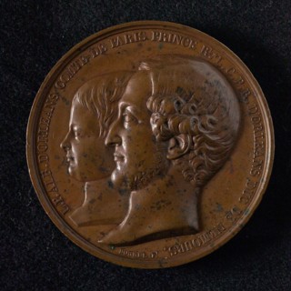Vz: Maurice Borrel, Medal on the death of Ferdinand, Duke of Orleans, death certificate medal bronze bronze figure 5,1