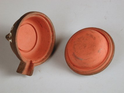 Two-piece bronze mold for bottom of pot or jug, cast molding tool tools kit metal bronze, cast turned Two-piece bronze