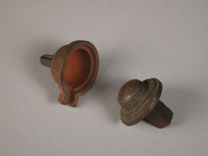 Two-piece bronze mold for screw cap, mold casting tool tools kit base metal bronze, cast Two-piece bronze mold for casting screw