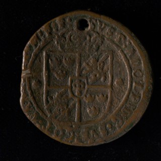 Sweden, penny to Gustaaf Adolf, penny coin money swap soil find copper, Crowned coat of arms of Gustaaf Adolf