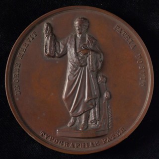 Samuel Cohen Elion, Medal on the creation of the statue of Laurens Jansz. Coster in Haarlem, medallion bronze bronze medallions