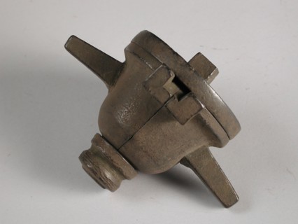 Four-piece bronze mold for top of spreader, cast molding tool tools base metal bronze, Four-piece bronze mold for casting top